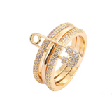 A Three-Ring Paper Clip Style Ring