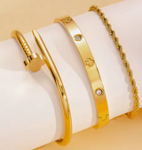 Round Zircon Inlaid Bracelet