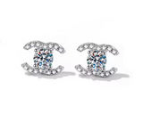 Double C Stud Earrings