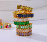 Colorful Cubic Zircon Ring