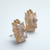 square crystal earring