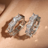 square crystal earring