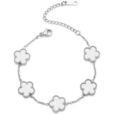 Clover 14K Gold Silver Plated Bracelet