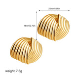 Gold Plated Texture Knot Twist Earring