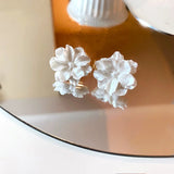 White Flower Earring