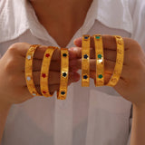 Gold Plated Luxury Round Bracelets