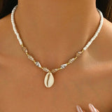 Natural Seashell Beaded Necklace