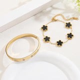 18K Gold Plated Clover Bracelet