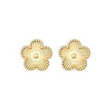 Clover 14K Gold Silver Plated Earring