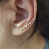 18K White Gold Plated Earring