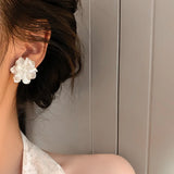 White Flower Earring