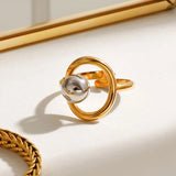 18K PVD Plated Trendy Ring