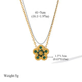 Zircon Reversible Clover Necklace