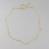 Four Leaf Flowers Necklace