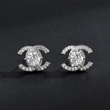 Double C Stud Earrings