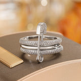 A Three-Ring Paper Clip Style Ring