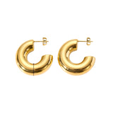 Punk Chunky C Shape Earrings