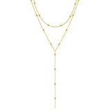 Gold Plated Lariat Necklace