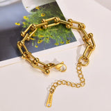 18K Gold Plated U-shaped Bracelet
