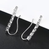 18K White Gold Plated Earring