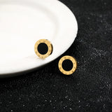 Round Roman Numerals Earrings