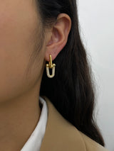 Gold Plated Chunky U Shape Earrings