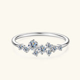 Silver 925 Moissanite Diamond Ring