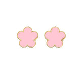 Clover 14K Gold Silver Plated Earring