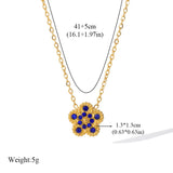 Zircon Reversible Clover Necklace