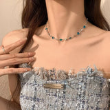 Blue Crystal Necklace