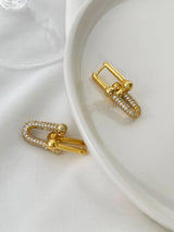 Gold Plated Chunky U Shape Earrings
