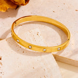 14K Gold Plated Zircon Bangle