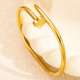 Flower 18K Gold Plated Bangle