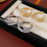 Zircon Snake Cricle Earring