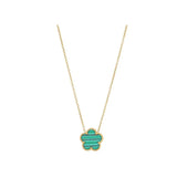 Clover 14K Gold Silver Plated Necklace