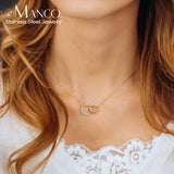 Double Ring Necklace