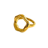 Circle 18K Gold Plated Ring