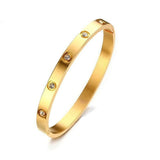 14K Gold Plated Zircon Bangle
