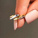Two Tone Twist Finger Ring