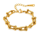 18K Gold Plated U-shaped Bracelet