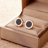 Round Roman Numerals Earrings