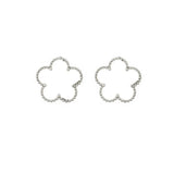 Clover 14K Gold Silver Plated Earring