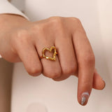 18k Gold Plated Heart Ring