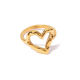 18k Gold Plated Heart Ring