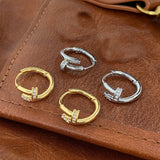 Shiny Crystal Zircon Hoop Earrings