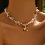Natural Seashell Beaded Necklace