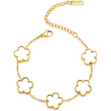 Clover 14K Gold Silver Plated Bracelet