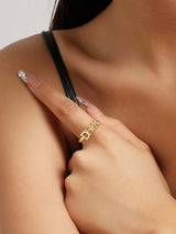 Zircon Gold Plated Ring