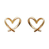 Heart Gold Color Earrings