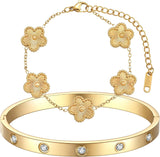 18K Gold Plated Clover Bracelet